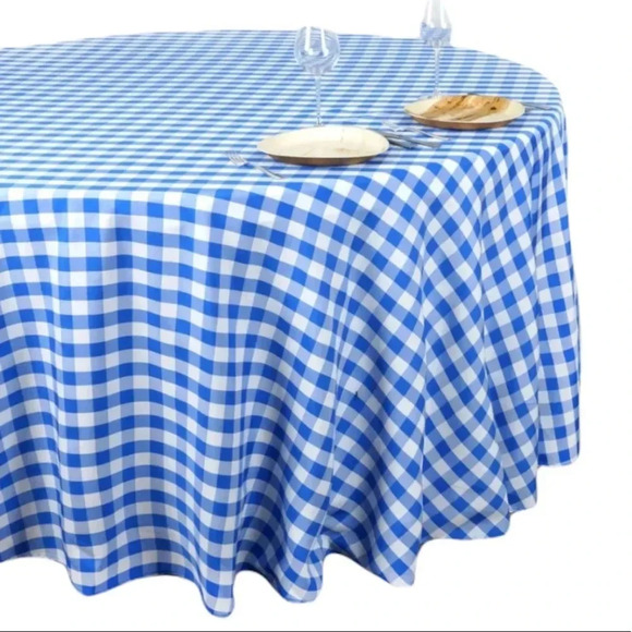 Buffalo Plaid / Gingham Round Tablecloth - Picture 2 of 3